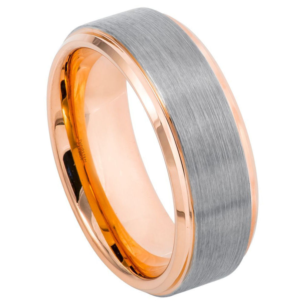 Tungsten Carbide 8mm Black Inlay Wedding Band – hypoallergenic, scratch-resistant | Exclusive Jewelers USA