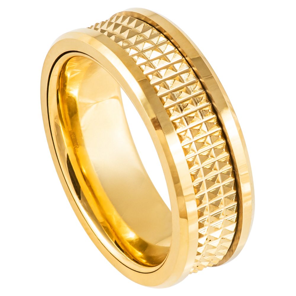 Tungsten 8mm Hammered Promise Ring – hypoallergenic, scratch-resistant | Exclusive Jewelers USA