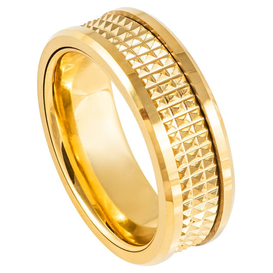 Tungsten 8mm Hammered Promise Ring – hypoallergenic, scratch-resistant | Exclusive Jewelers USA