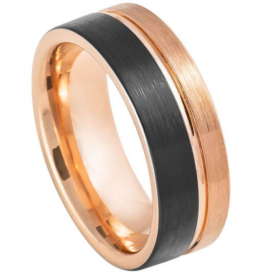 Tungsten Carbide 8mm Brushed Wedding Band – hypoallergenic, scratch-resistant | Exclusive Jewelers USA