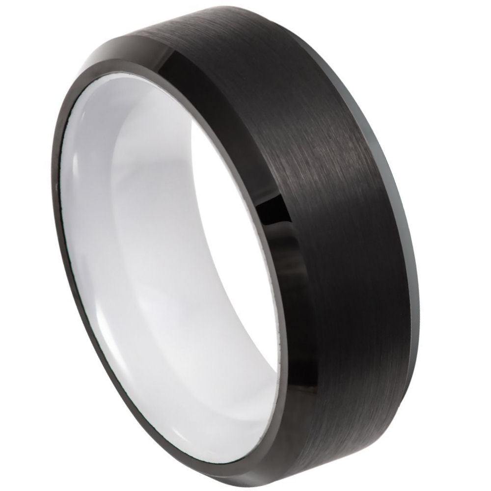 Tungsten Carbide 8mm Hammered Promise Ring – hypoallergenic, scratch-resistant | Exclusive Jewelers USA