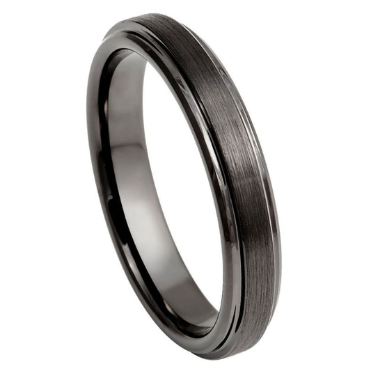 Black Tungsten 4mm Wedding Band – hypoallergenic, scratch-resistant | Exclusive Jewelers USA