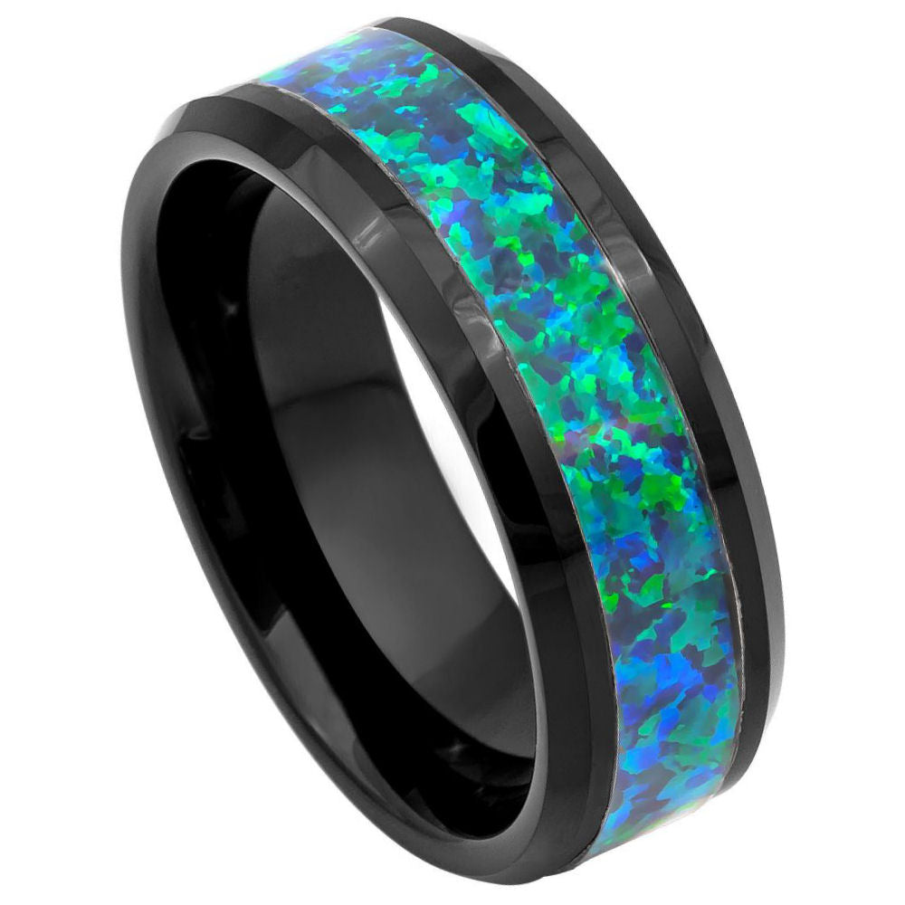 White Tungsten 8mm Wedding Band – hypoallergenic, scratch-resistant | Exclusive Jewelers USA