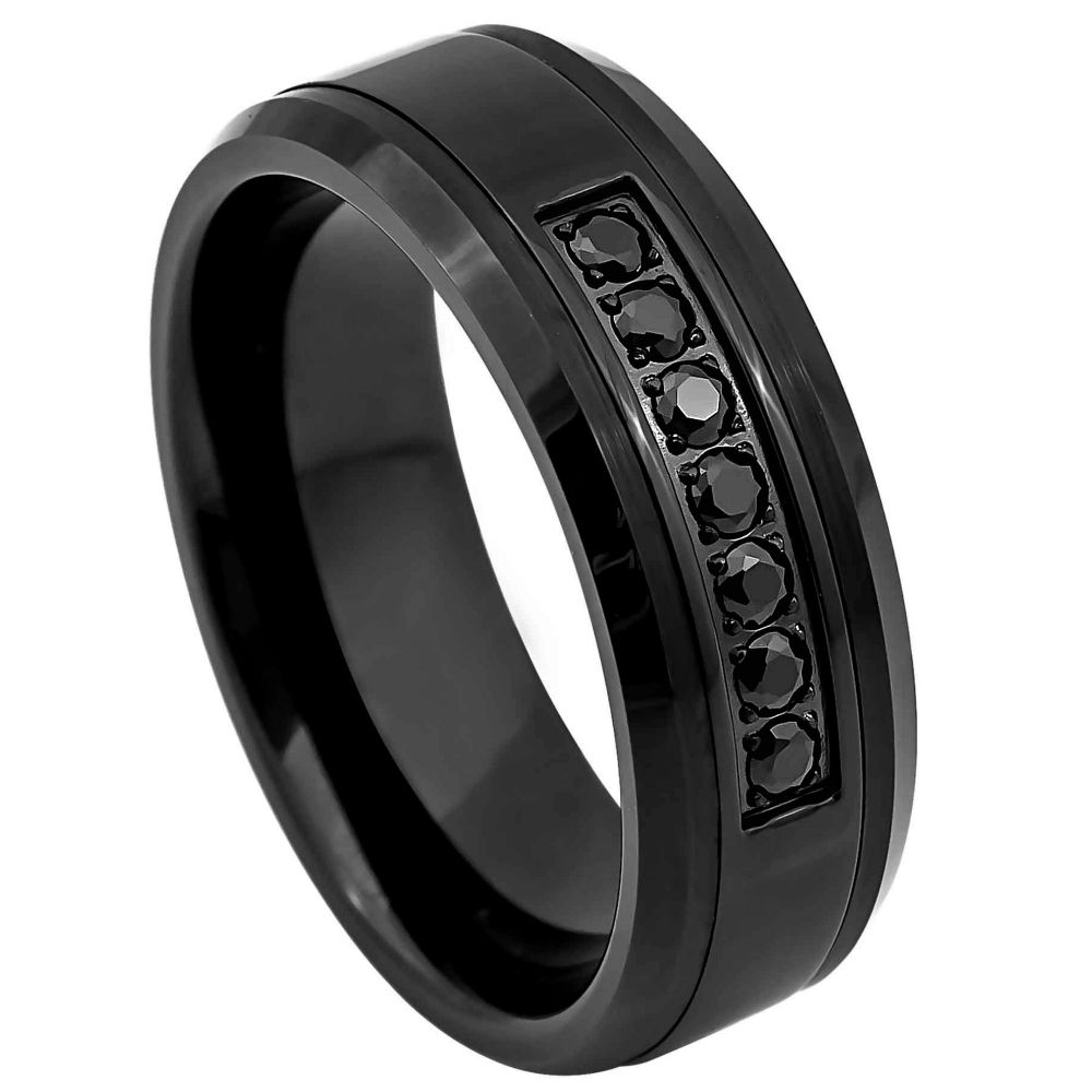 Tungsten 8mm Brushed Promise Ring – hypoallergenic, scratch-resistant | Exclusive Jewelers USA