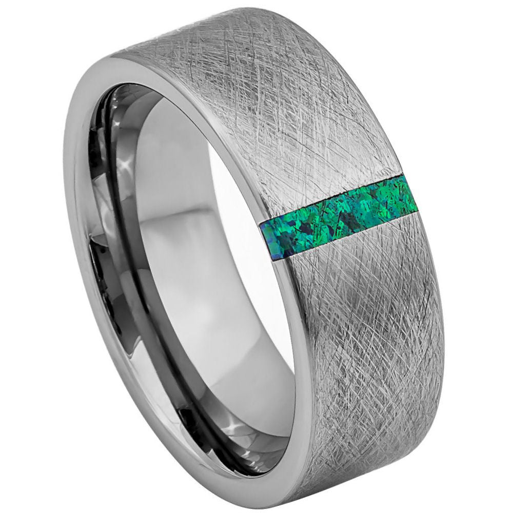 Tungsten Carbide 8mm Beveled Wedding Band – hypoallergenic, scratch-resistant | Exclusive Jewelers USA