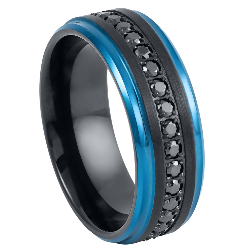 Black Tungsten 8mm Promise Ring – hypoallergenic, scratch-resistant | Exclusive Jewelers USA
