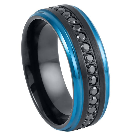 Black Tungsten 8mm Promise Ring – hypoallergenic, scratch-resistant | Exclusive Jewelers USA