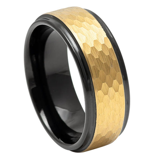 Tungsten Carbide 8mm Hammered Wedding Band – hypoallergenic, scratch-resistant | Exclusive Jewelers USA
