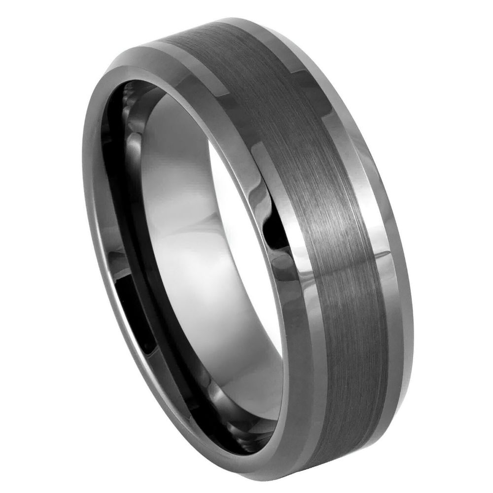 Black Tungsten 8mm Modern Wedding Band – hypoallergenic, scratch-resistant | Exclusive Jewelers USA