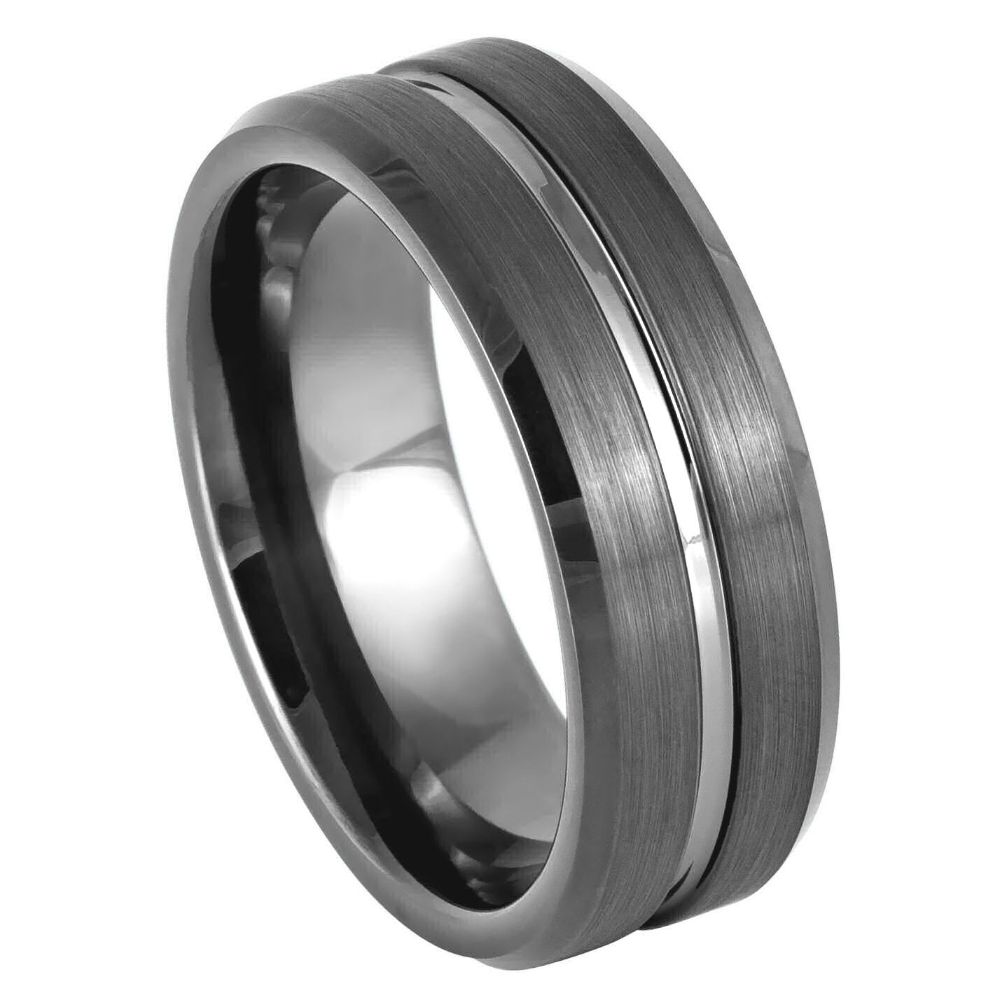 White Tungsten 8mm Minimalist Promise Ring – hypoallergenic, scratch-resistant | Exclusive Jewelers USA