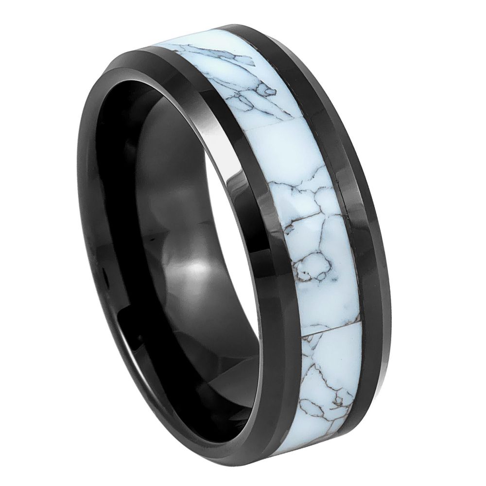 Tungsten 8mm Wedding Band Polished Edge – hypoallergenic, scratch-resistant | Exclusive Jewelers USA