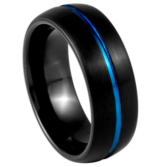 Tungsten Carbide 8mm Brushed Wedding Band – hypoallergenic, scratch-resistant | Exclusive Jewelers USA