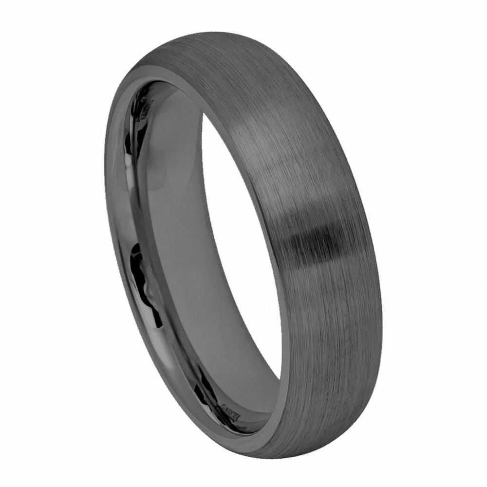Tungsten Carbide 6mm Brushed Promise Ring – hypoallergenic, scratch-resistant | Exclusive Jewelers USA