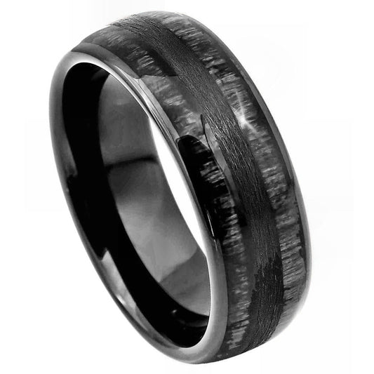 Tungsten Carbide Brushed 8mm Wedding Band – hypoallergenic, scratch-resistant | Exclusive Jewelers USA