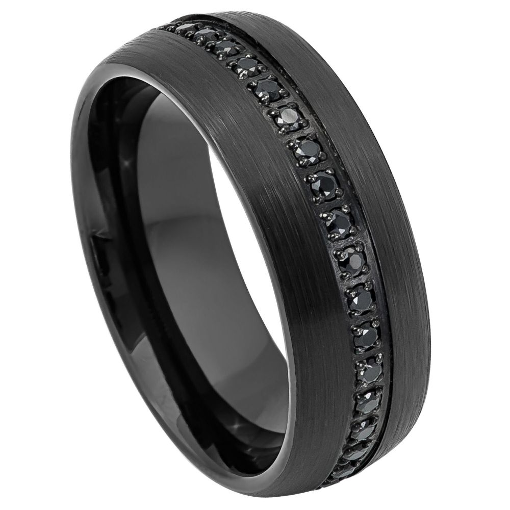 White Tungsten 8mm Wedding Band – hypoallergenic, scratch-resistant | Exclusive Jewelers USA