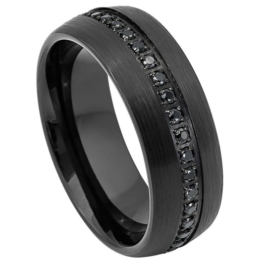 White Tungsten 8mm Wedding Band – hypoallergenic, scratch-resistant | Exclusive Jewelers USA
