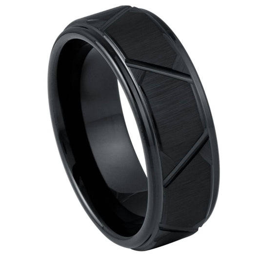 Tungsten Carbide 8mm Hammered Texture Wedding Band – hypoallergenic, scratch-resistant | Exclusive Jewelers USA