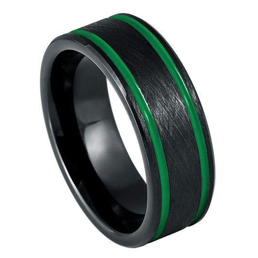 White Tungsten 8mm Promise Ring – hypoallergenic, scratch-resistant | Exclusive Jewelers USA