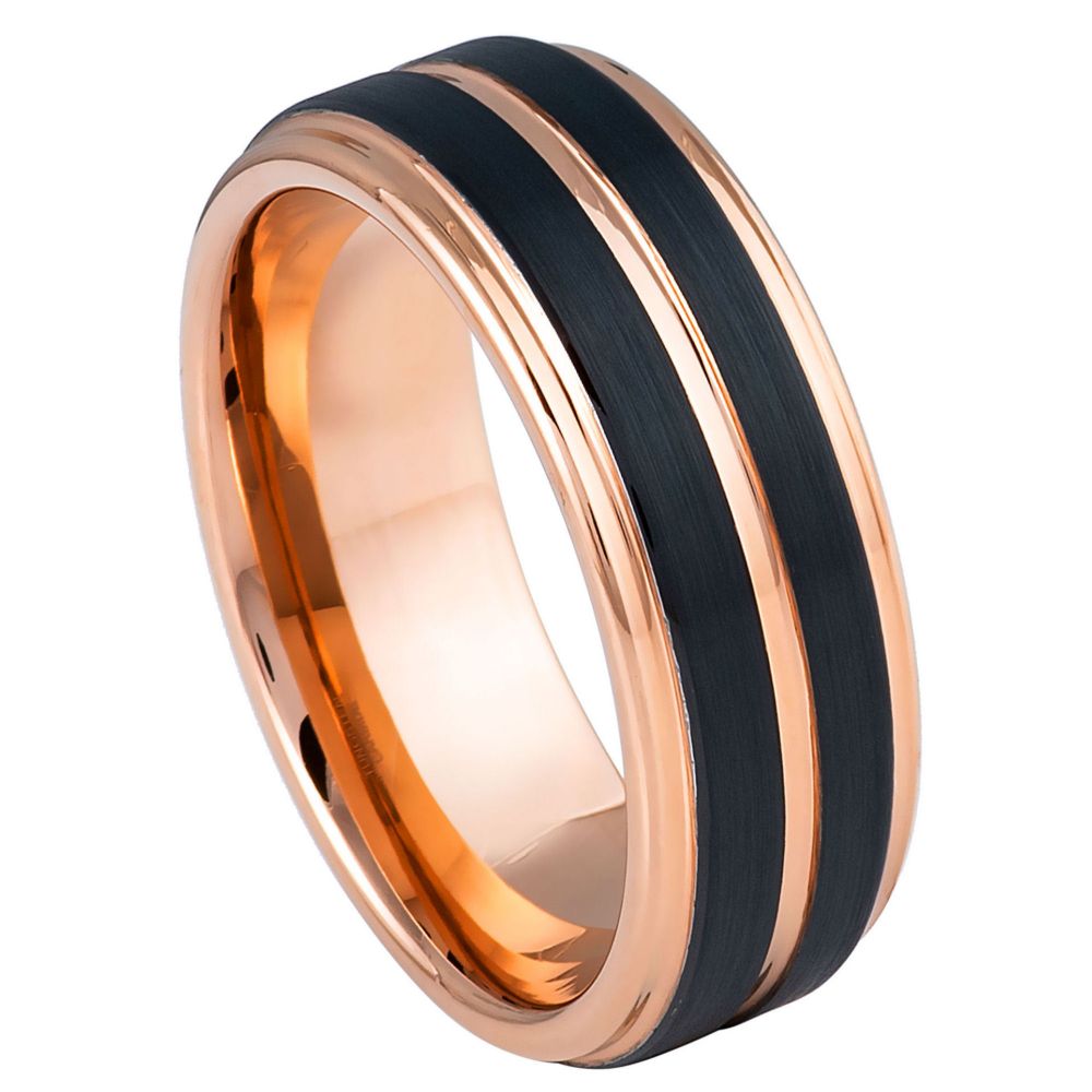 Black Tungsten 8mm Wedding Band – hypoallergenic, scratch-resistant | Exclusive Jewelers USA