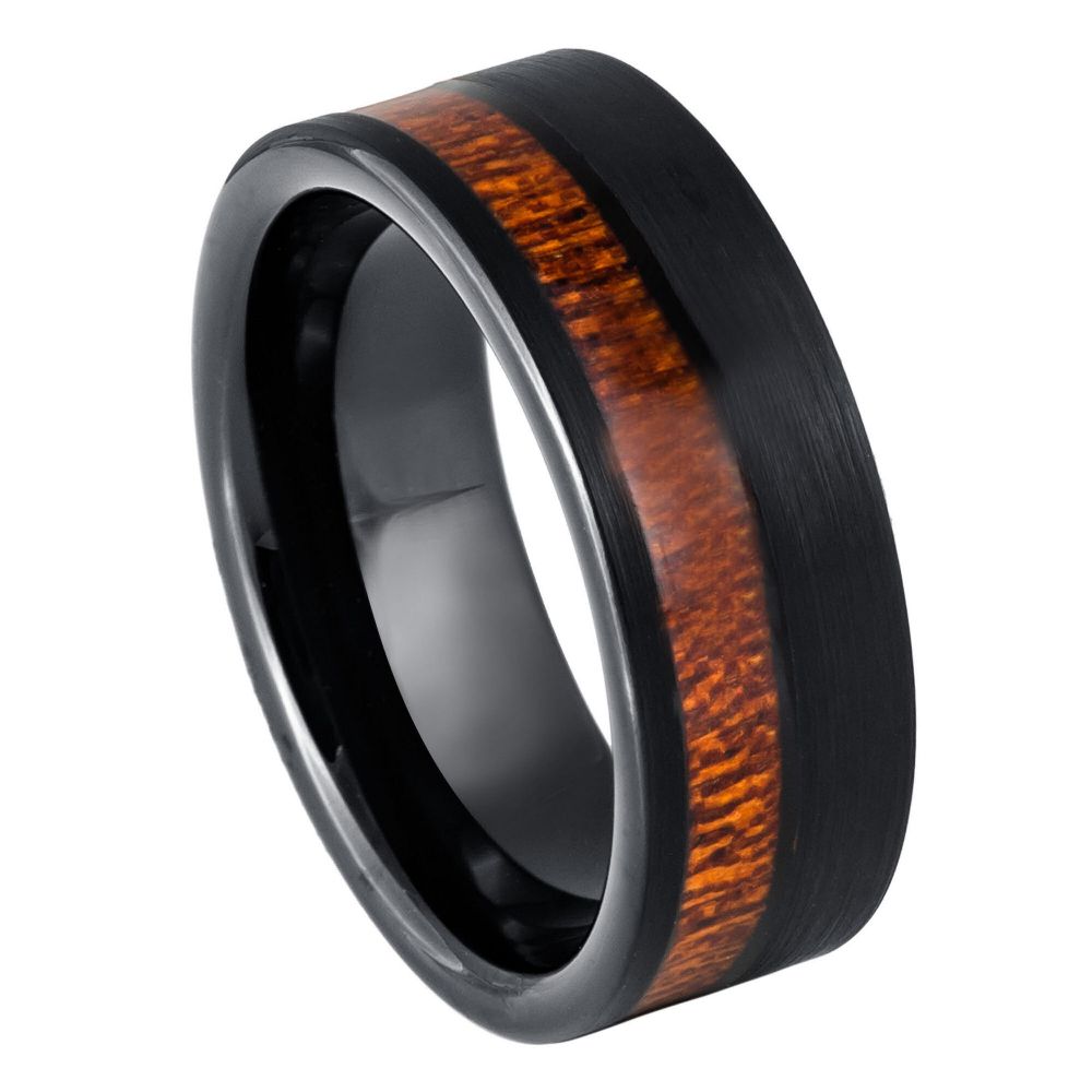 White Tungsten 8mm Wedding Band – hypoallergenic, scratch-resistant | Exclusive Jewelers USA