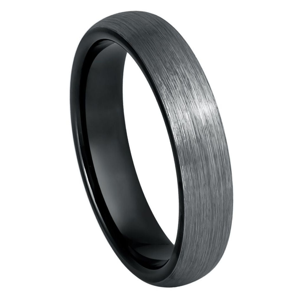 Black Tungsten 4mm Promise Ring – hypoallergenic, scratch-resistant | Exclusive Jewelers USA