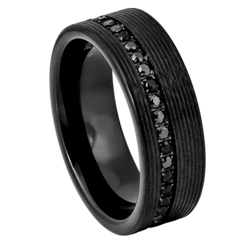 White Tungsten 8mm Wedding Band – hypoallergenic, scratch-resistant | Exclusive Jewelers USA