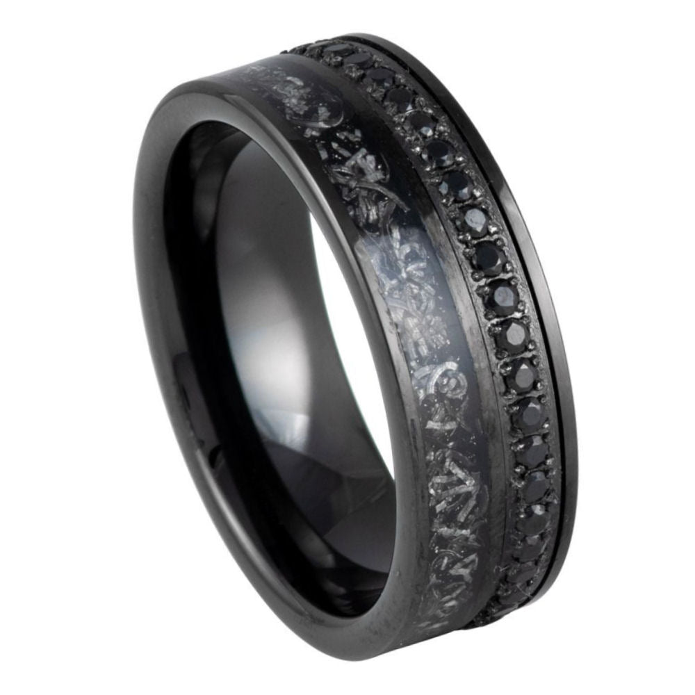 Tungsten 8mm Wedding Band Brushed Center – hypoallergenic, scratch-resistant | Exclusive Jewelers USA