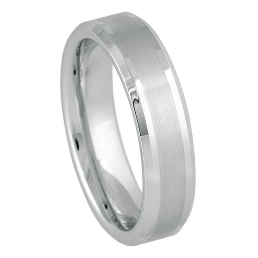 White Tungsten 6mm Wedding Band – hypoallergenic, scratch-resistant | Exclusive Jewelers USA
