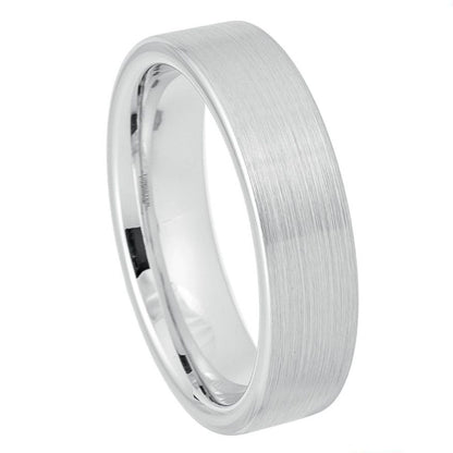 White Tungsten 6mm Polished Wedding Band – hypoallergenic, scratch-resistant | Exclusive Jewelers USA