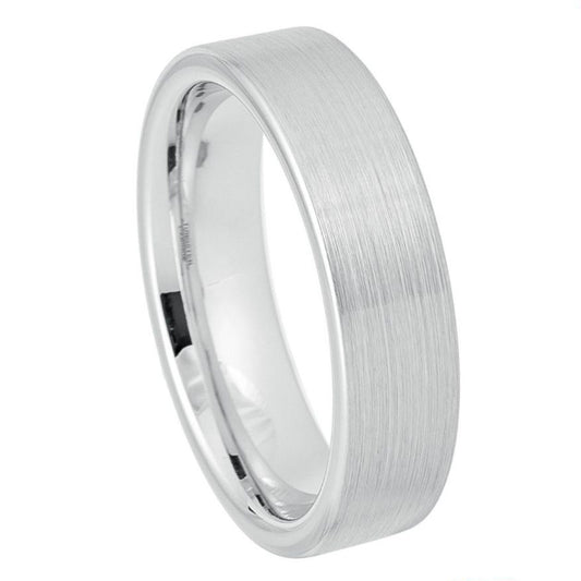 White Tungsten 6mm Polished Wedding Band – hypoallergenic, scratch-resistant | Exclusive Jewelers USA