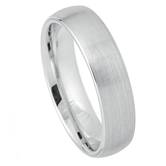 White Tungsten 6mm Polished Promise Ring – hypoallergenic, scratch-resistant | Exclusive Jewelers USA