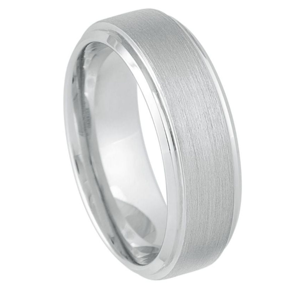 White Tungsten 8mm Polished Promise Ring – hypoallergenic, scratch-resistant | Exclusive Jewelers USA