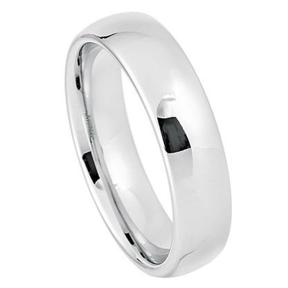 White Tungsten 6mm Wedding Band – hypoallergenic, scratch-resistant | Exclusive Jewelers USA