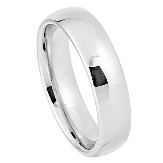White Tungsten 6mm Wedding Band – hypoallergenic, scratch-resistant | Exclusive Jewelers USA