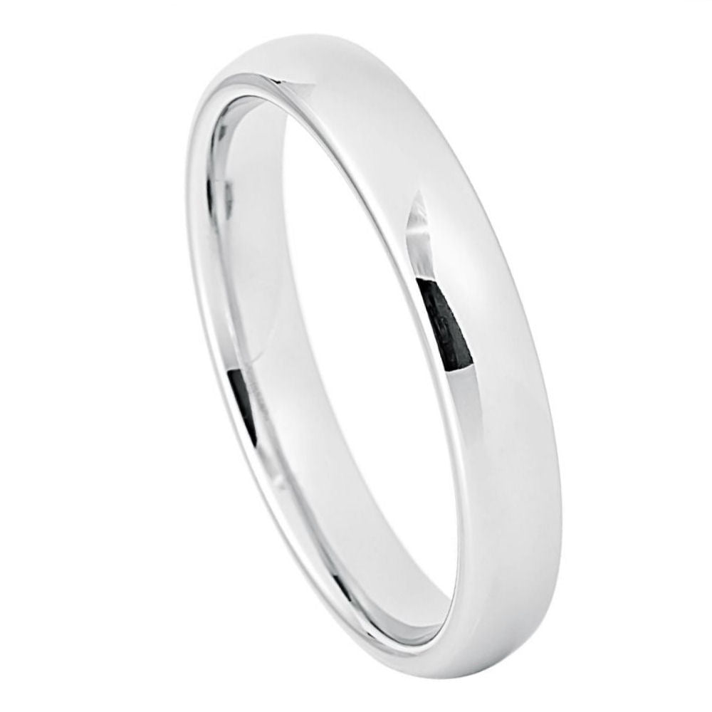 White Tungsten 4mm Promise Ring – hypoallergenic, scratch-resistant | Exclusive Jewelers USA