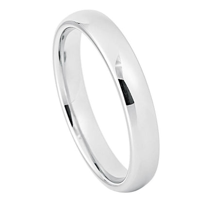 White Tungsten 4mm Promise Ring – hypoallergenic, scratch-resistant | Exclusive Jewelers USA