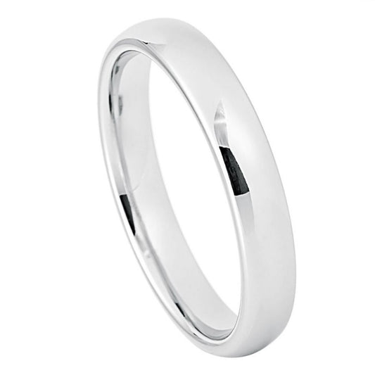 White Tungsten 4mm Promise Ring – hypoallergenic, scratch-resistant | Exclusive Jewelers USA