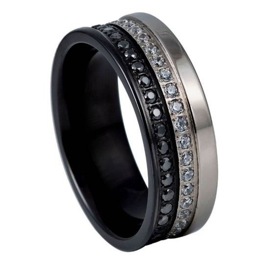 Titanium 8mm Wedding Band Polished Classic – hypoallergenic, lightweight | Exclusive Jewelers USA