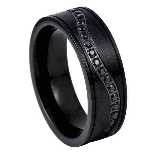 Titanium 8mm Promise Ring Satin Finish – hypoallergenic, lightweight | Exclusive Jewelers USA