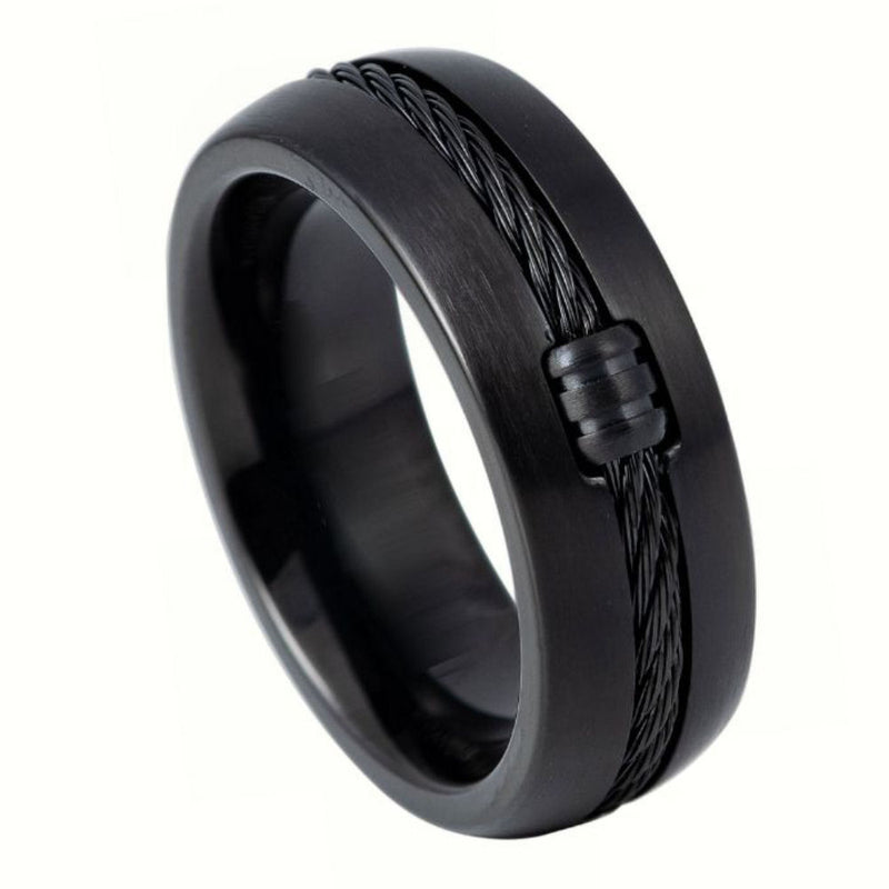 Titanium 8mm Engagement Ring Lightweight