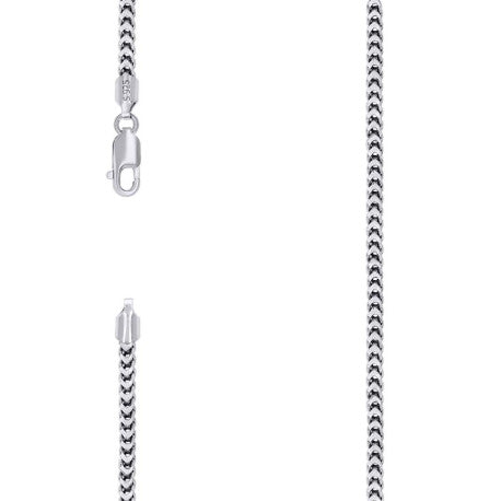 925 Silver Hollow Franco Chain 2.5mm