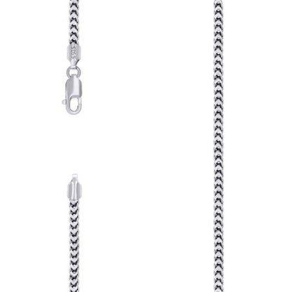925 Silver Hollow Franco Chain 2.5mm