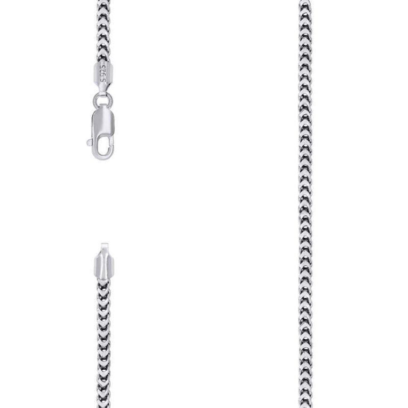925 Silver Hollow Franco Chain 2.5mm