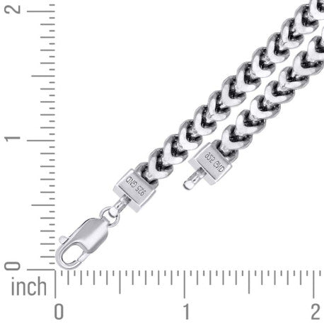 925 Silver Hollow Franco Chain 6.4mm