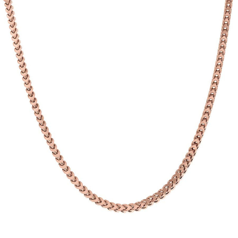 925 Silver Hollow Franco Chain Rose 2.5mm