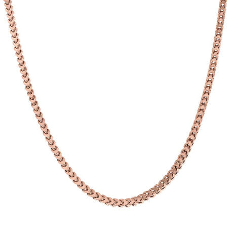 925 Silver Hollow Franco Chain Rose 2.5mm