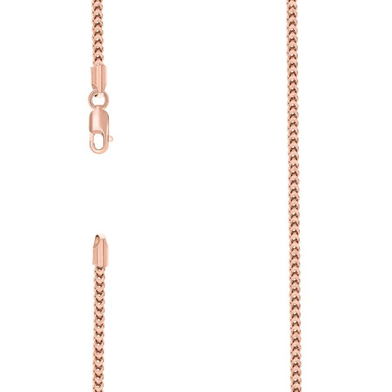 925 Silver Hollow Franco Chain Rose 2.5mm