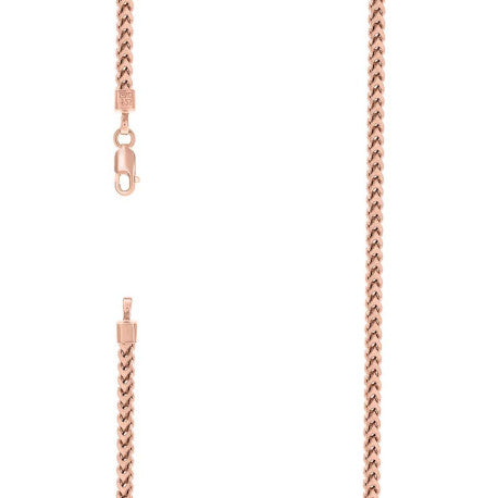 925 Silver Hollow Franco Chain Rose 2.7mm
