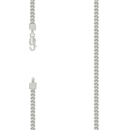 925 Silver Hollow Franco Chain Silver 2.5mm