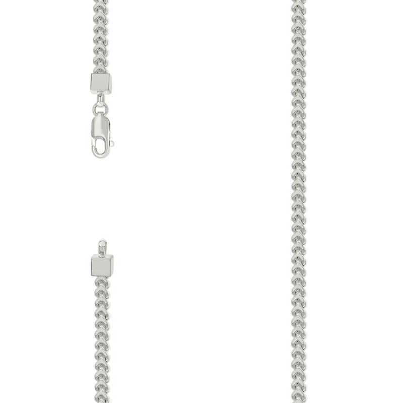 925 Silver Hollow Franco Chain Silver 2.5mm